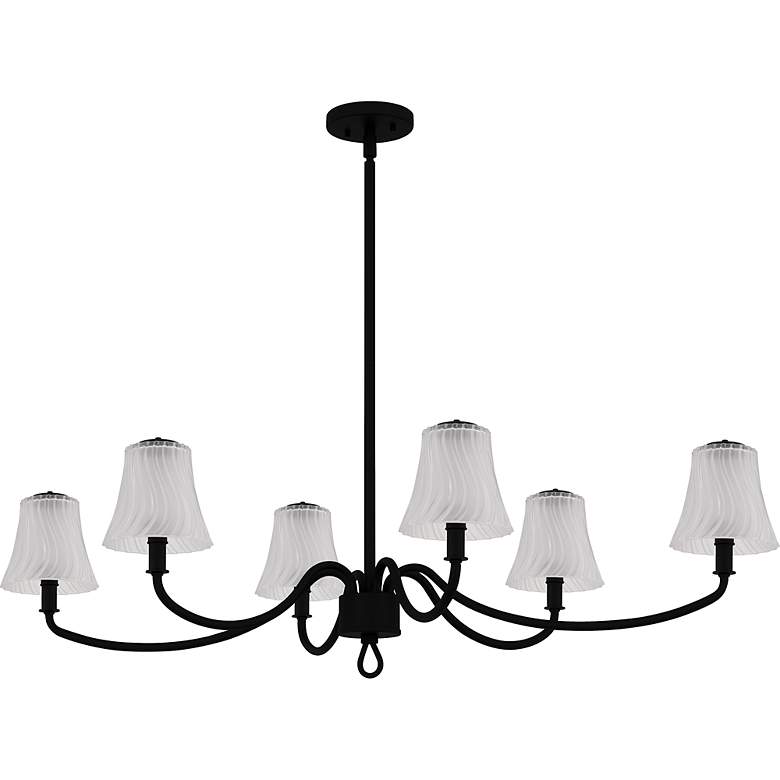 Image 2 McKinney 6-Light Matte Black Linear Chandelier more views