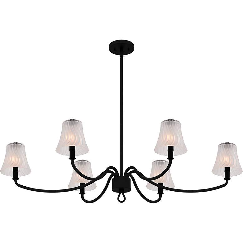 Image 4 McKinney 6-Light Matte Black Linear Chandelier more views