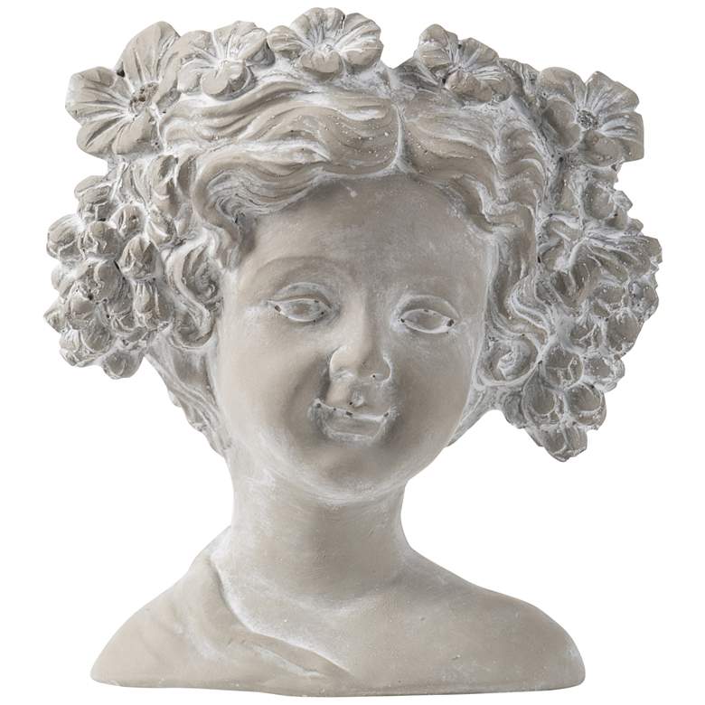 Image 1 McTavish 9" High Whitewash Wall/Garden Planter