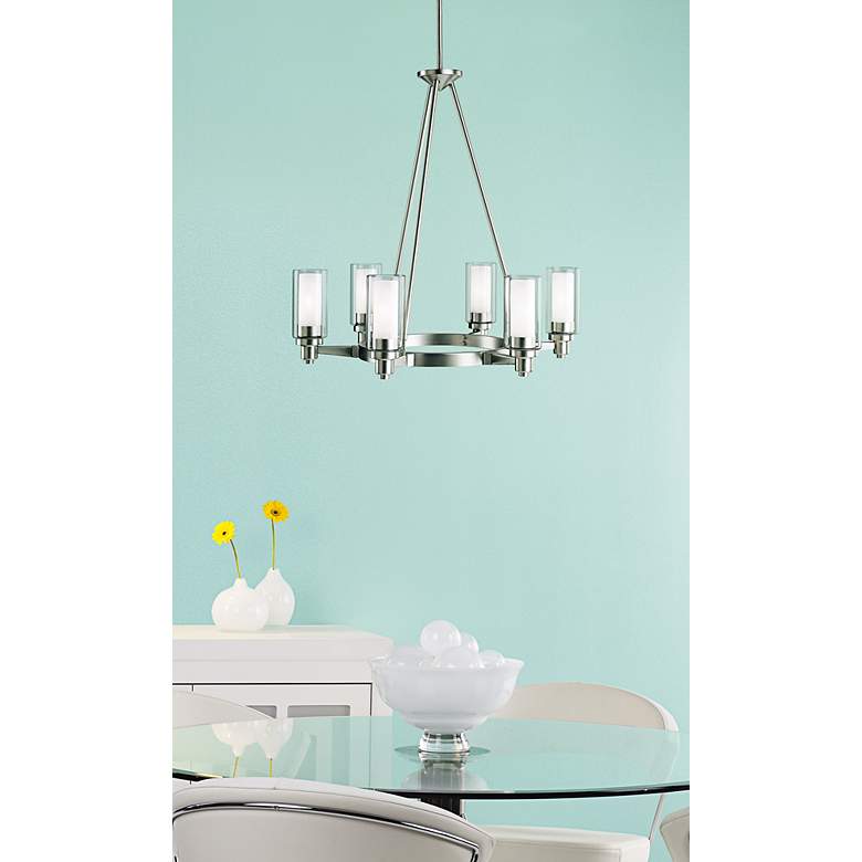 Image 1 Circolo Collection Nickel 26" Wide Chandelier in scene