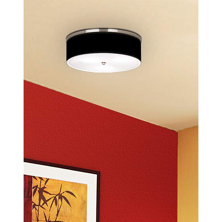 Image 1 Giclee Gallery All Black 20 1/4 inch Wide Modern Ceiling Light in scene