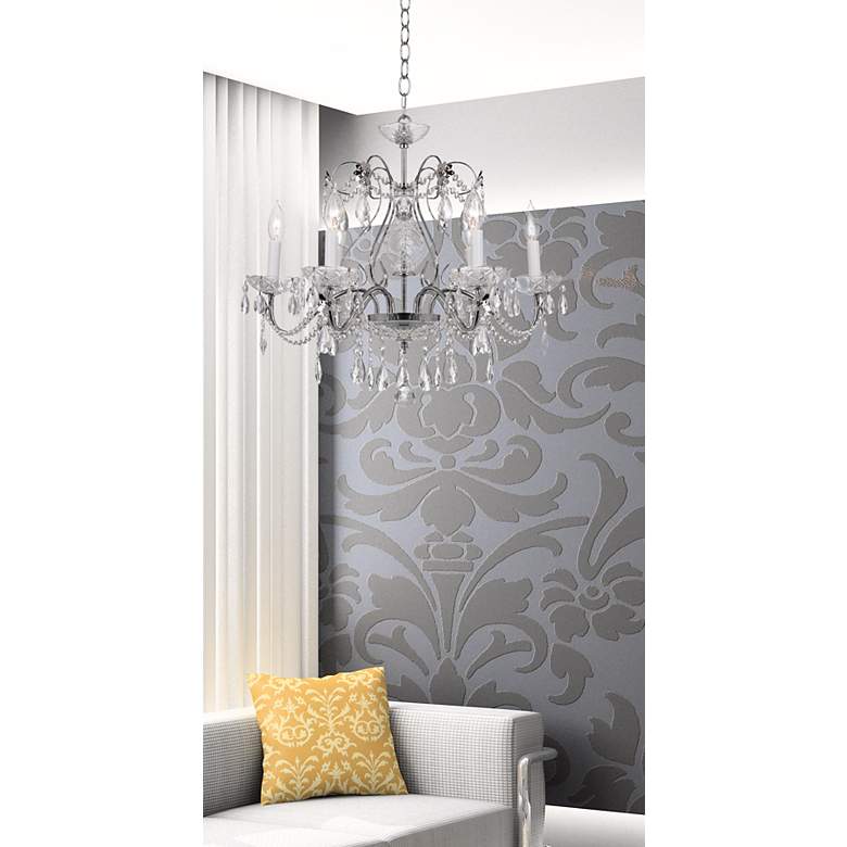 Image 1 Impact 24" Wide Silver Regal Crystal Chandelier in scene