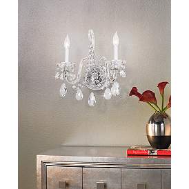 Image1 of Schonbek Sterling 16 1/2" High Heritage Crystal Wall Sconce in scene