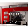 1_Circolo Collection Nickel 35 1/2" Wide Oval Chandelier in scene