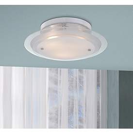 Image1 of Possini Euro Design 2-Tier Glass 15 3/4" Wide Ceiling Light in scene