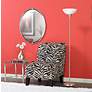 Thumbnail1 of Cal Lighting 70" High Brushed Steel Modern Torchiere Floor Lamp in scene