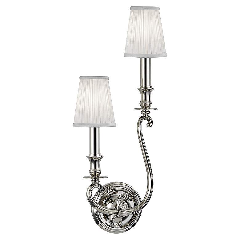 Image 1 Meade 21 3/4 inch High Polished Nickel Right Dual Wall Sconce