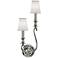 Meade 21 3/4" High Polished Nickel Right Dual Wall Sconce