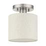 Thumbnail3 of Meadow 1 Light Brushed Nickel Semi Flush more views