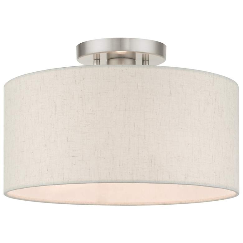 Image 1 Meadow 1 Light Brushed Nickel Semi Flush