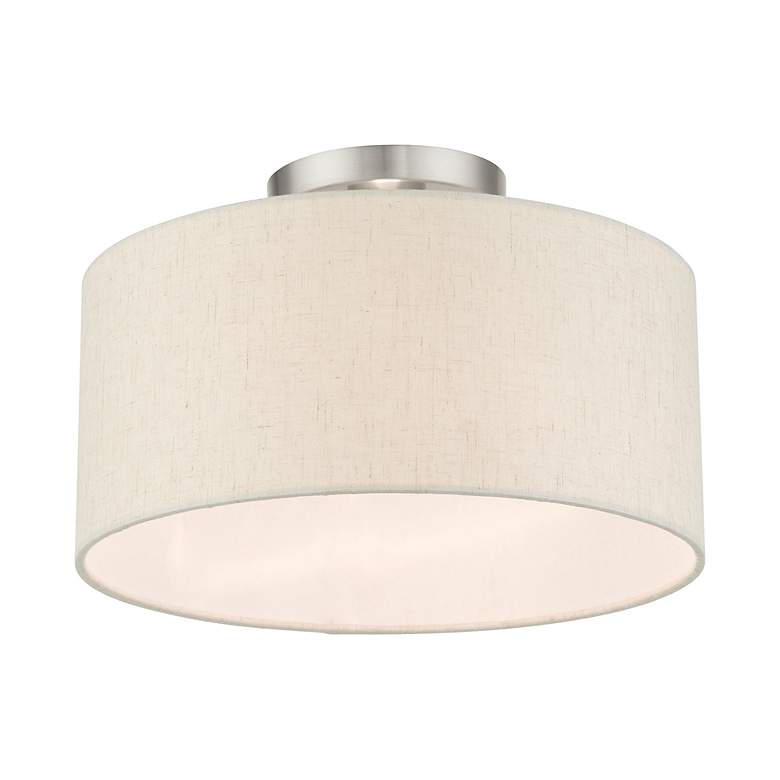 Image 4 Meadow 1 Light Brushed Nickel Semi Flush more views