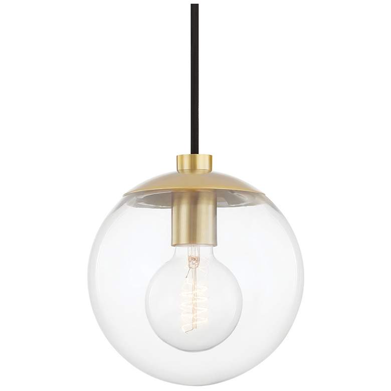 Image 1 Meadow 1 Light Pendant Aged Brass