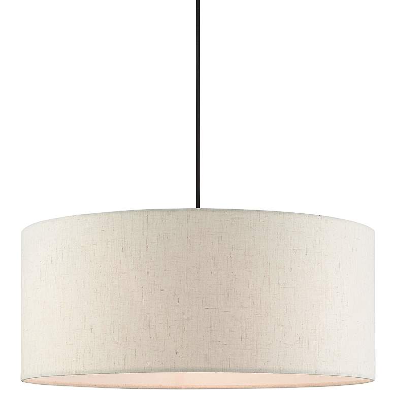Image 3 Meadow 18" Wide English Bronze Drum Pendant Light