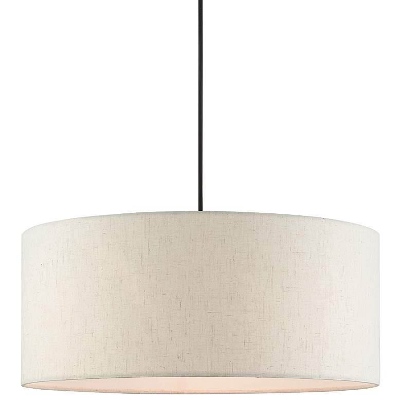 Image 3 Meadow 18 inch Wide English Bronze Drum Pendant Light