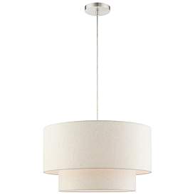 Image1 of Meadow 3 Light Brushed Nickel Pendant