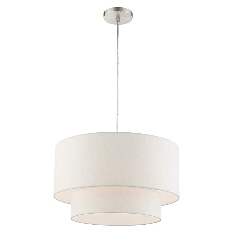 Image 5 Meadow 3 Light Brushed Nickel Pendant more views