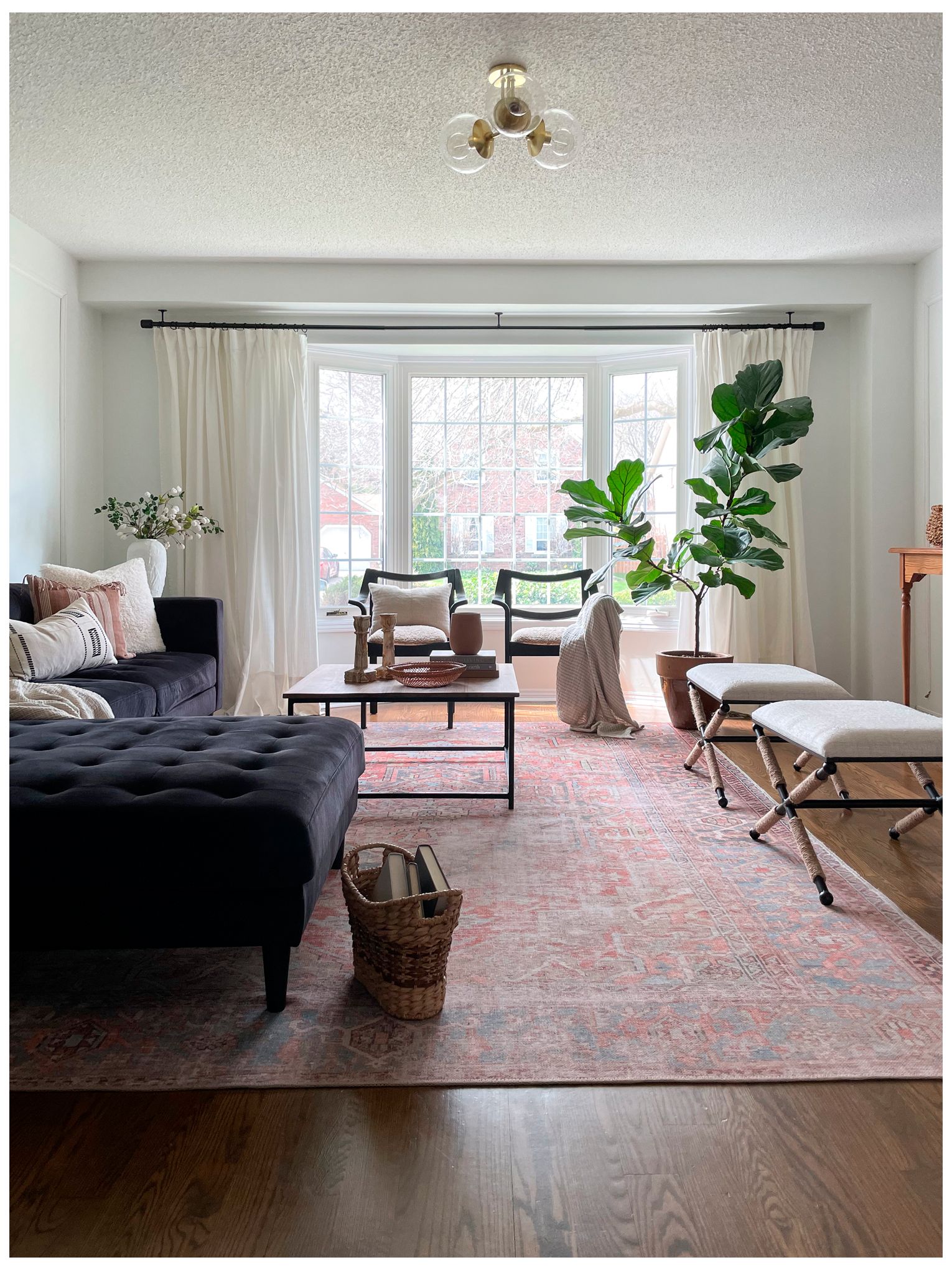 Meadow 3 Light Semi Flush AB