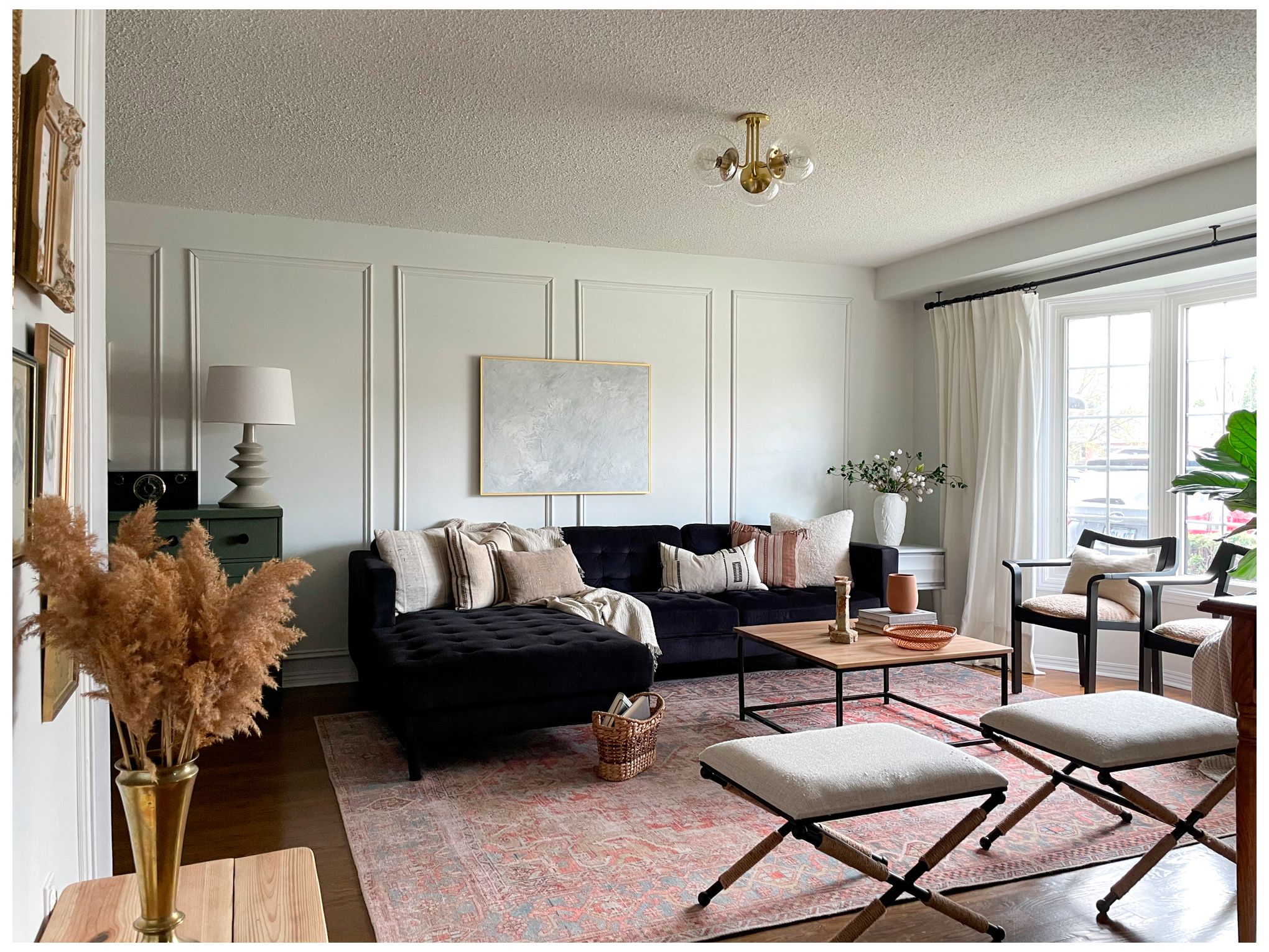 Image 4 Meadow 3 Light Semi Flush AB more views