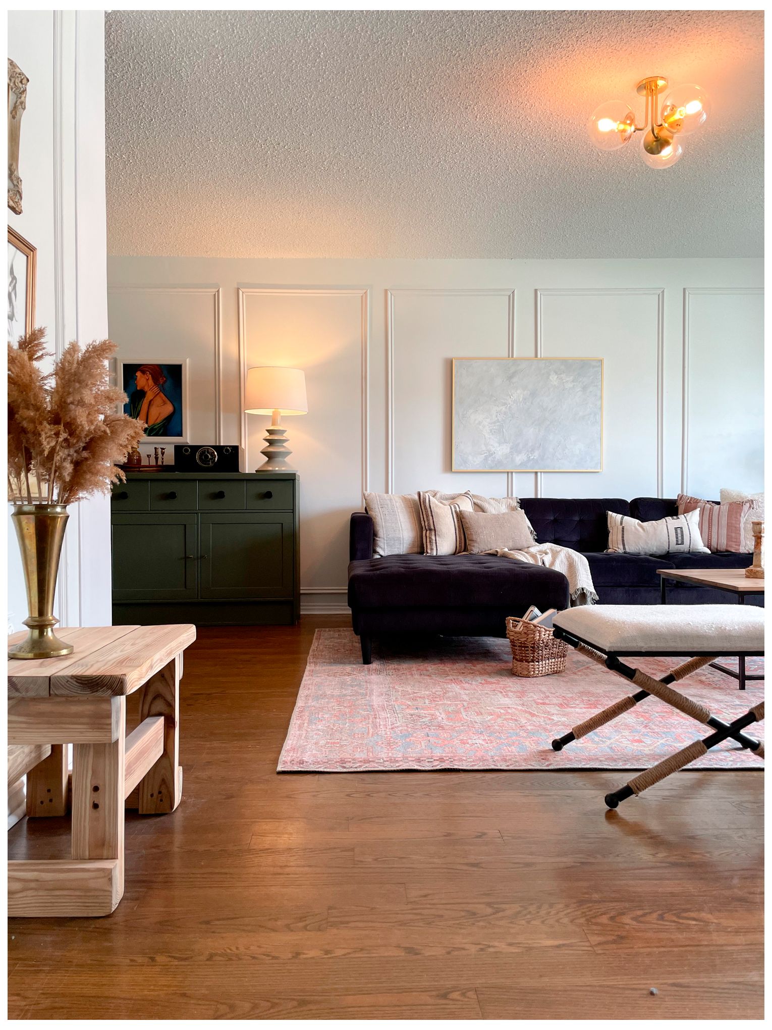 Image 5 Meadow 3 Light Semi Flush AB more views