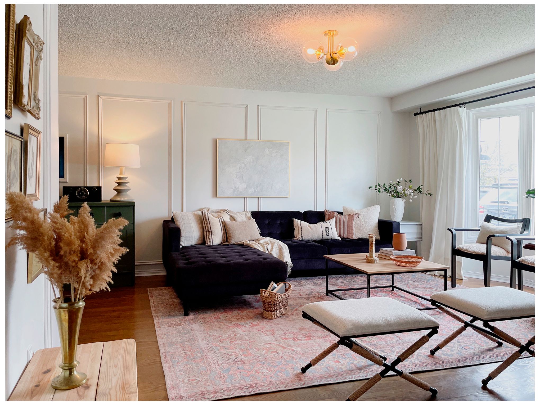 Image 6 Meadow 3 Light Semi Flush AB more views