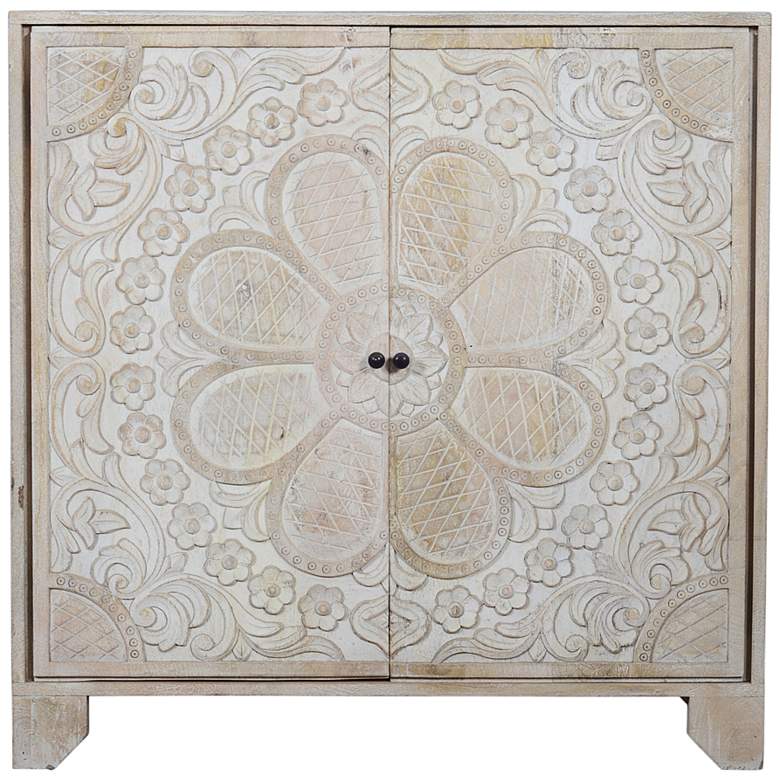 Image 4 Meadow 35 inch Wide White Wash 2-Door Accent Cabinet more views