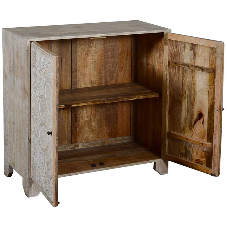 Image 5 Meadow 35" Wide White Wash 2-Door Accent Cabinet more views