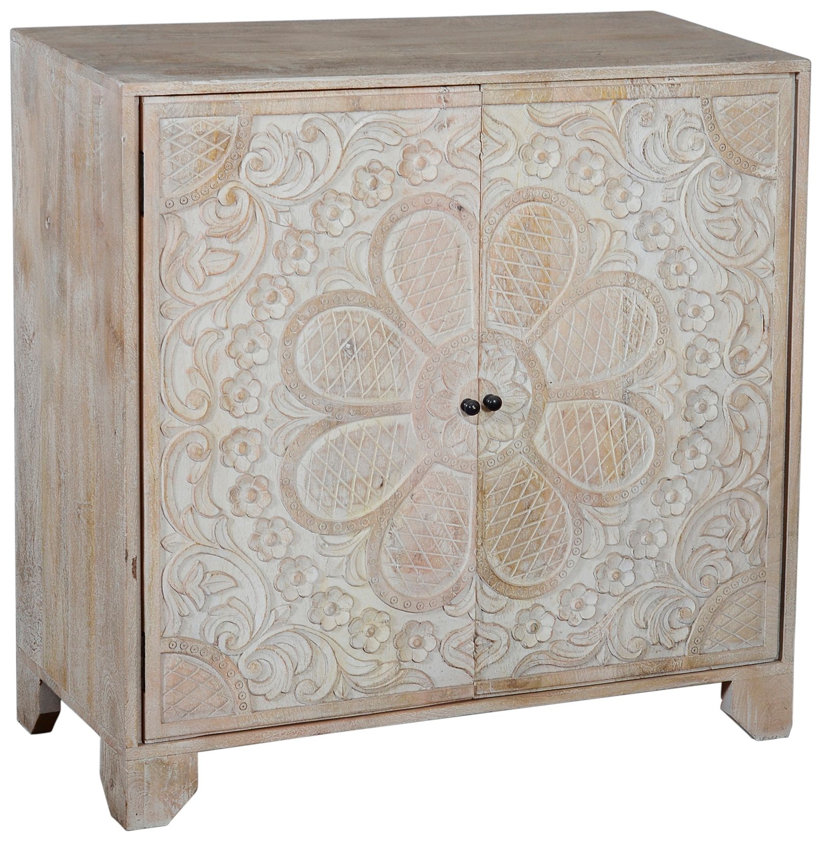 Image 6 Meadow 35" Wide White Wash 2-Door Accent Cabinet more views