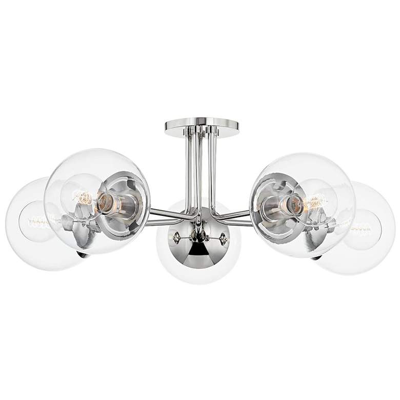 Image 1 Meadow 5 Light Semi Flush - Polished Nickel