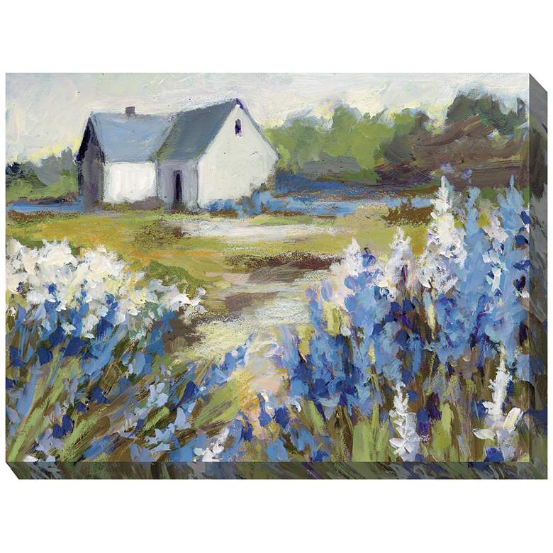 Image 2 Meadow Blue Barn 40 inchW All-Weather Outdoor Canvas Wall Art