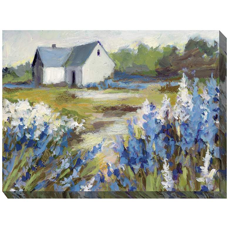 Image 2 Meadow Blue Barn 40"W All-Weather Outdoor Canvas Wall Art
