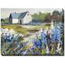 Meadow Blue Barn 40"W All-Weather Outdoor Canvas Wall Art