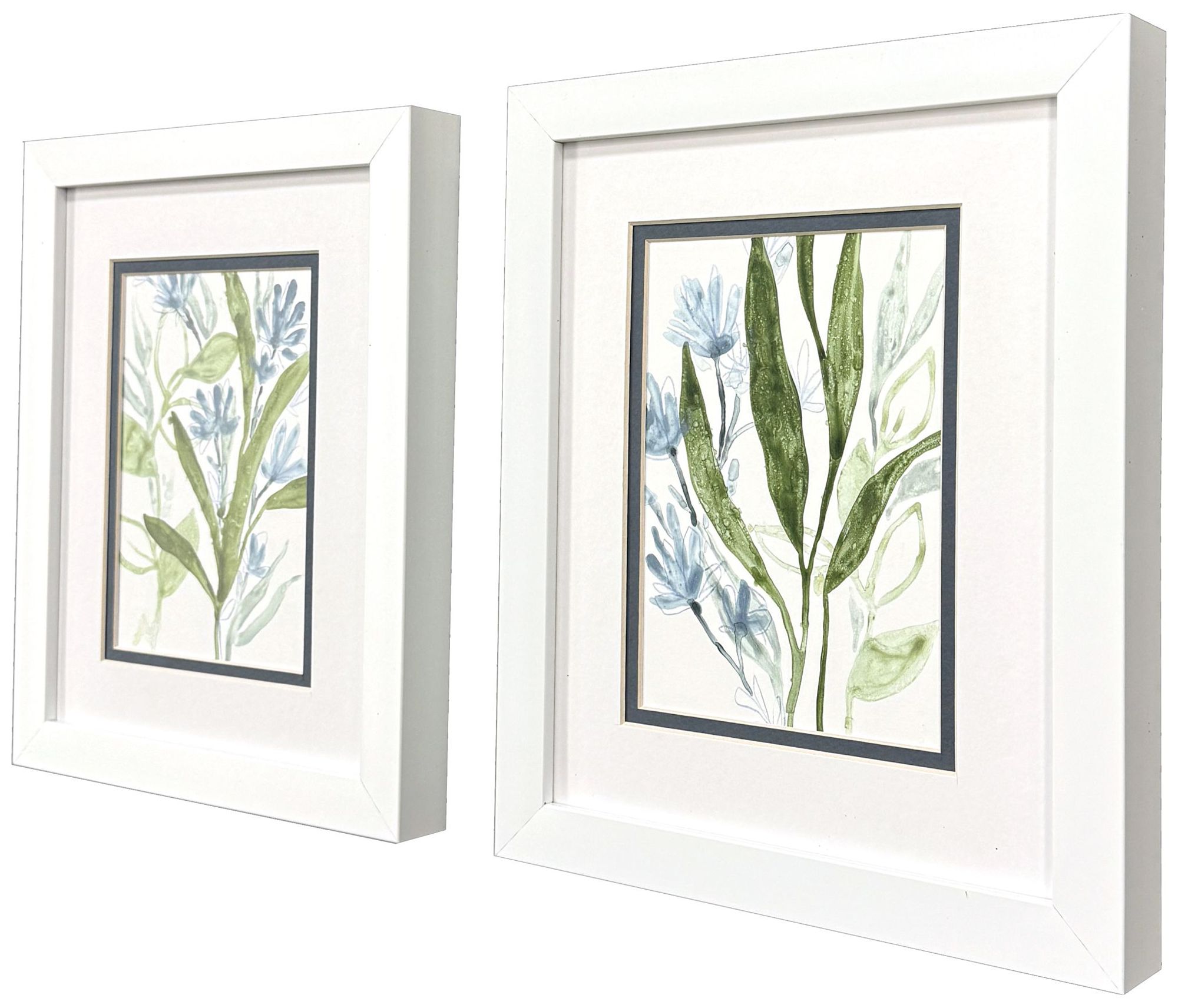 Image 2 Meadow Blues II 9"W x 11"H Coastal Framed Art Set of 2 more views
