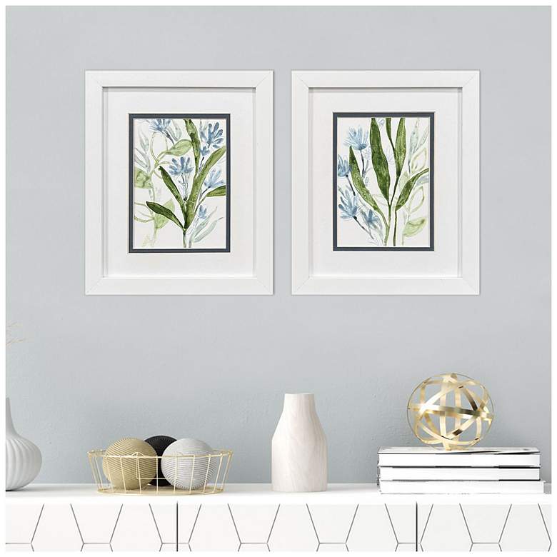 Image 4 Meadow Blues II 9"W x 11"H Coastal Framed Art Set of 2 more views
