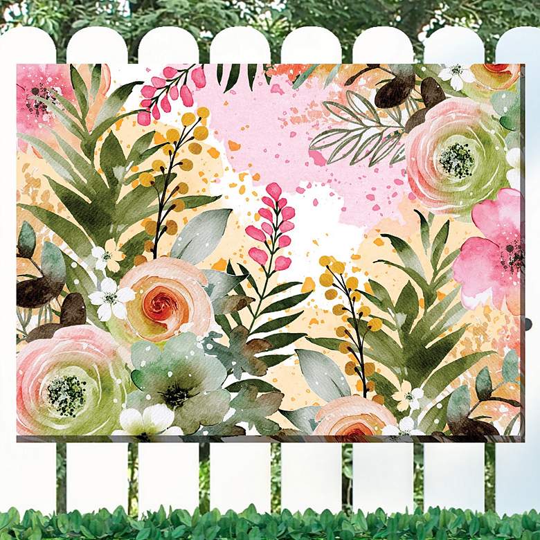 Image 1 Meadow Dance 40" Wide Rectangular Outdoor Canvas Wall Art