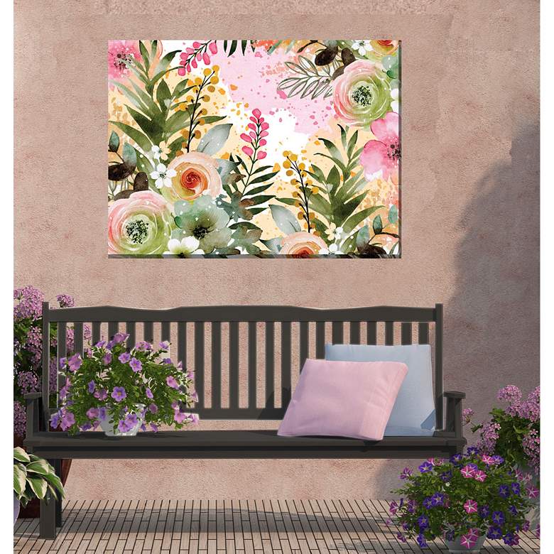 Image 3 Meadow Dance 40" Wide Rectangular Outdoor Canvas Wall Art more views