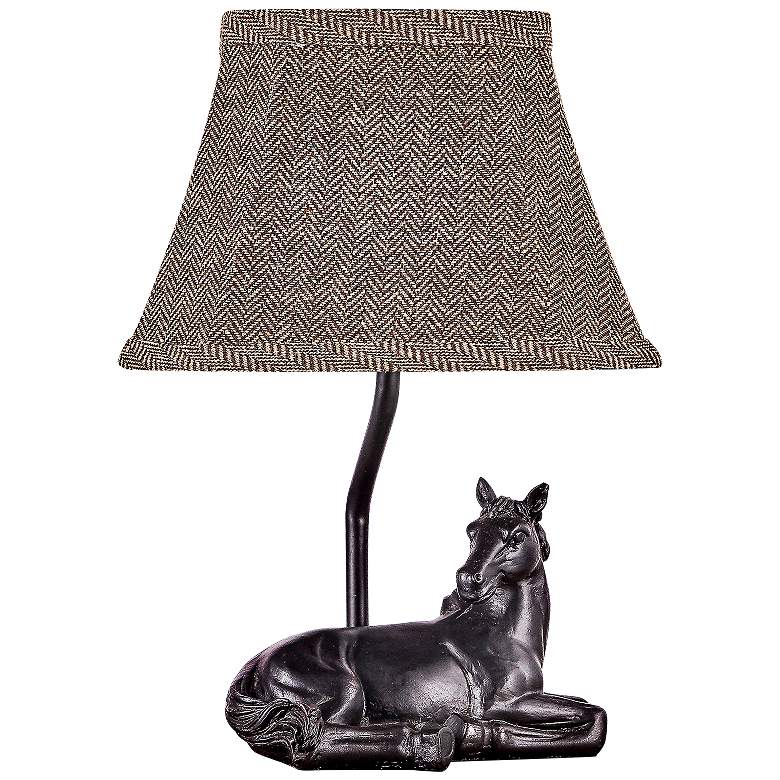 Image 1 Meadow Rest 12" High Black Horse Accent Table Lamp