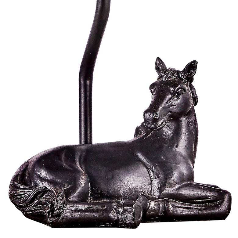 Image 3 Meadow Rest 12 inch High Black Horse Accent Table Lamp more views