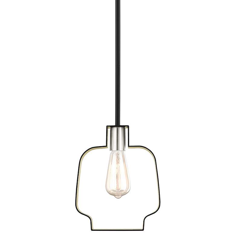 Image 2 Meadowbrook 1 Light Black and Winter Gold Mini Pendant