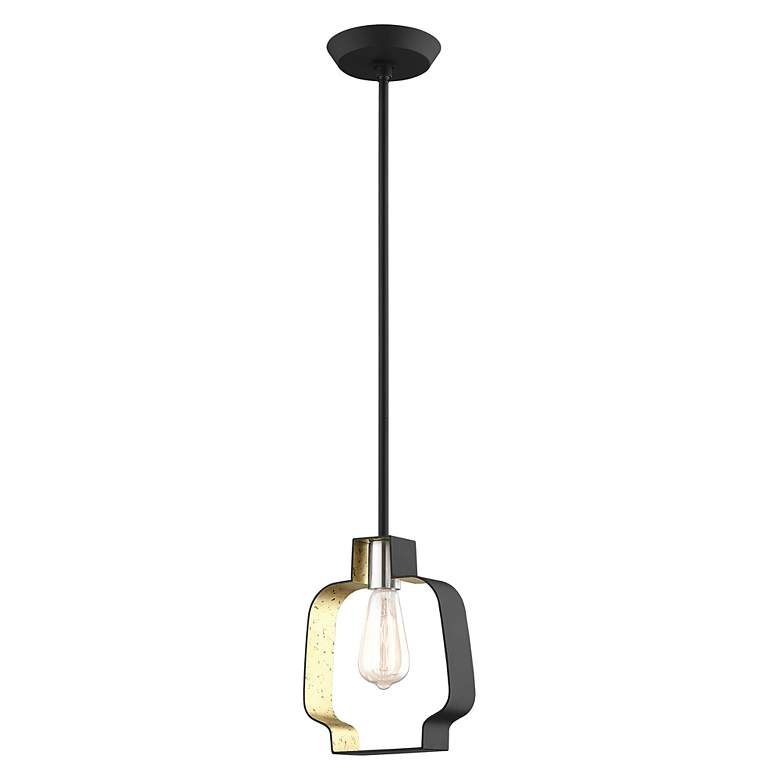 Image 4 Meadowbrook 1 Light Black and Winter Gold Mini Pendant more views