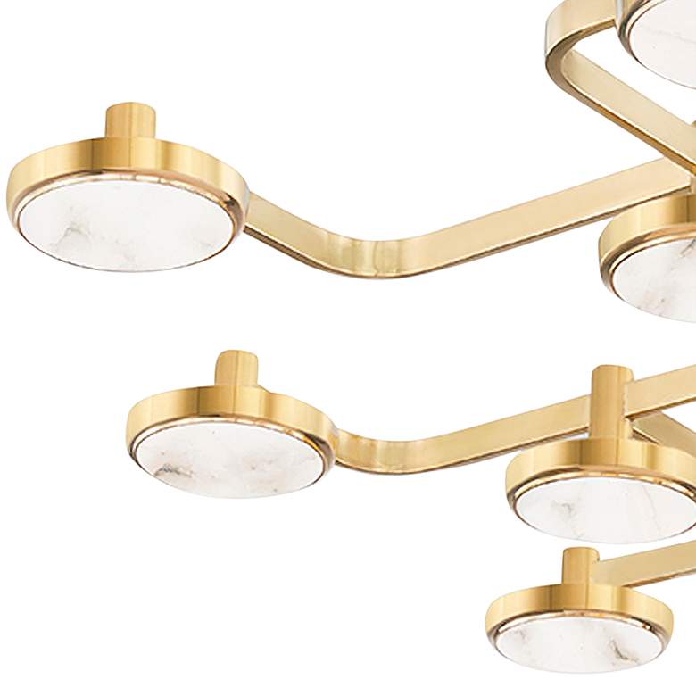 Image 3 Meander 43 1/4" Wide Aged Brass 13-Light LED Ceiling Light more views