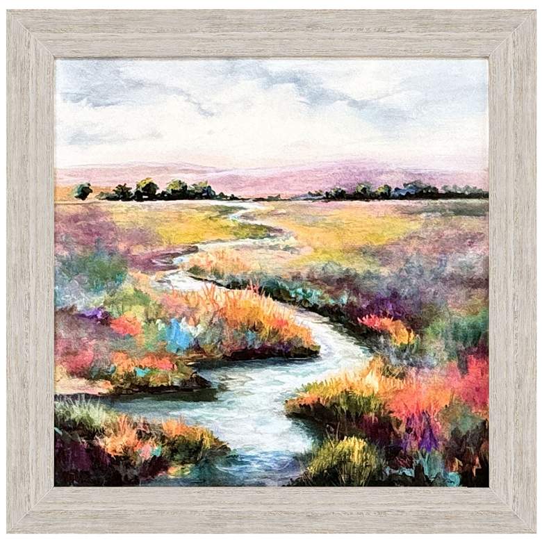 Image 1 Meandering Stream 28"W x 28"H Non-Glass Framed Wall Art