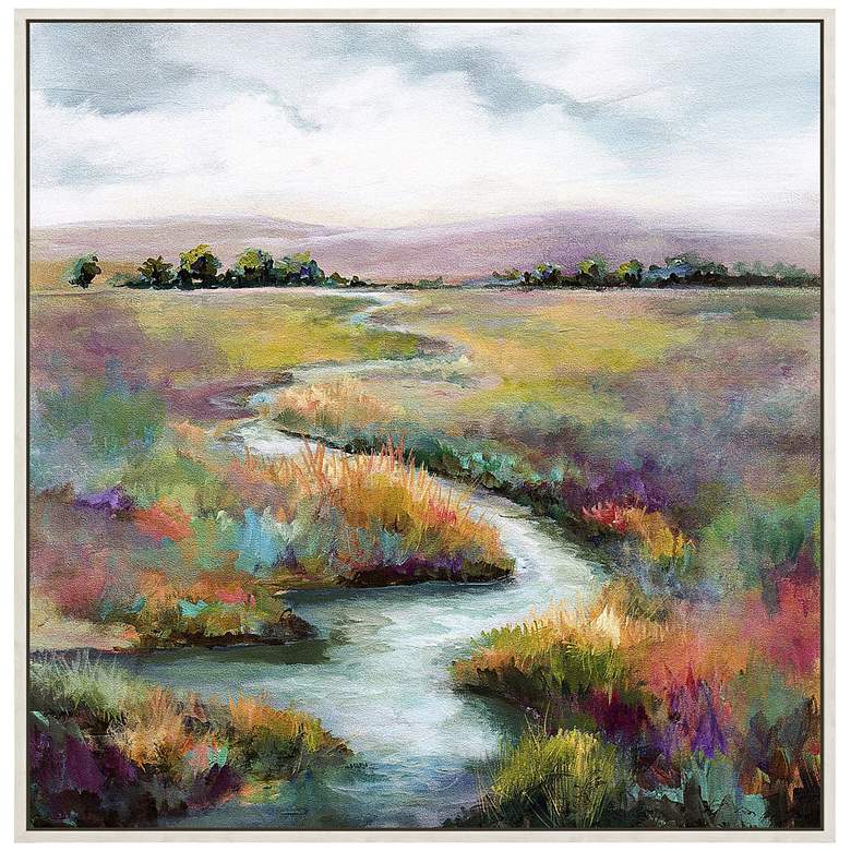Image 3 Meandering Stream 43 inch Square Giclee On Canvas Wall Art