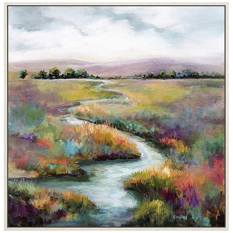Image 3 Meandering Stream 43" Square Giclee On Canvas Wall Art
