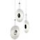 Meclisse 18.5" Wide 3.Light Polished Chrome LED Pendant With Clear Gla