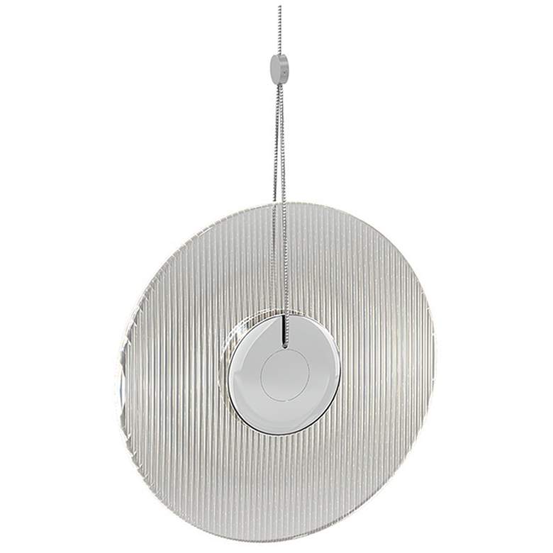 Image 1 Meclisse 9" Wide Polished Chrome LED Pendant