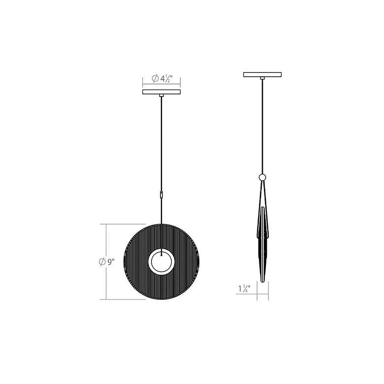 Image 5 Meclisse 9"W Satin Black with Clear Glass LED Mini Pendant more views
