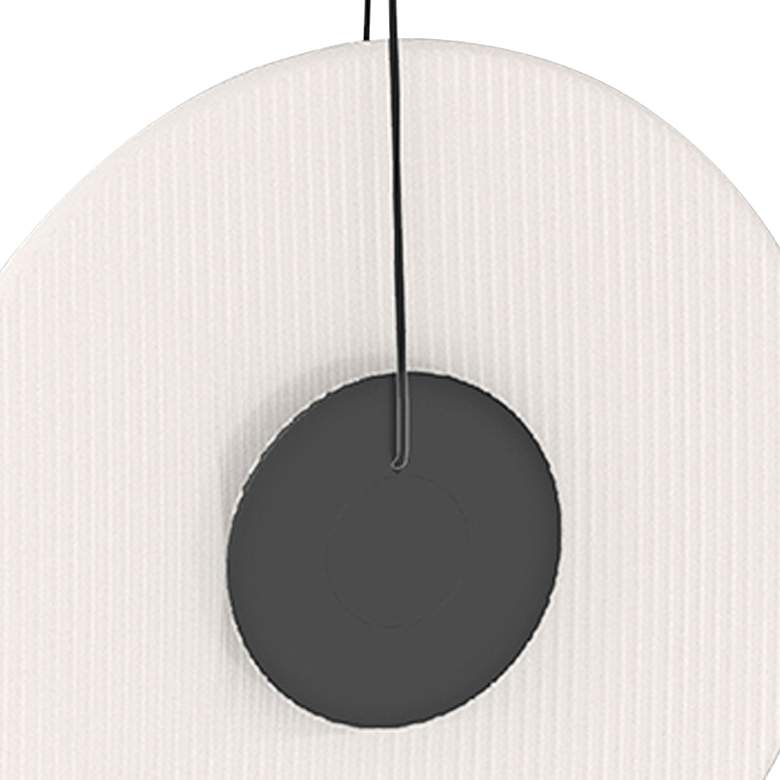 Image 2 Meclisse 9"W Satin Black with Etched Glass LED Mini Pendant more views