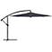 Meco 9 3/4-Foot Black Fabric Offset Patio Umbrella