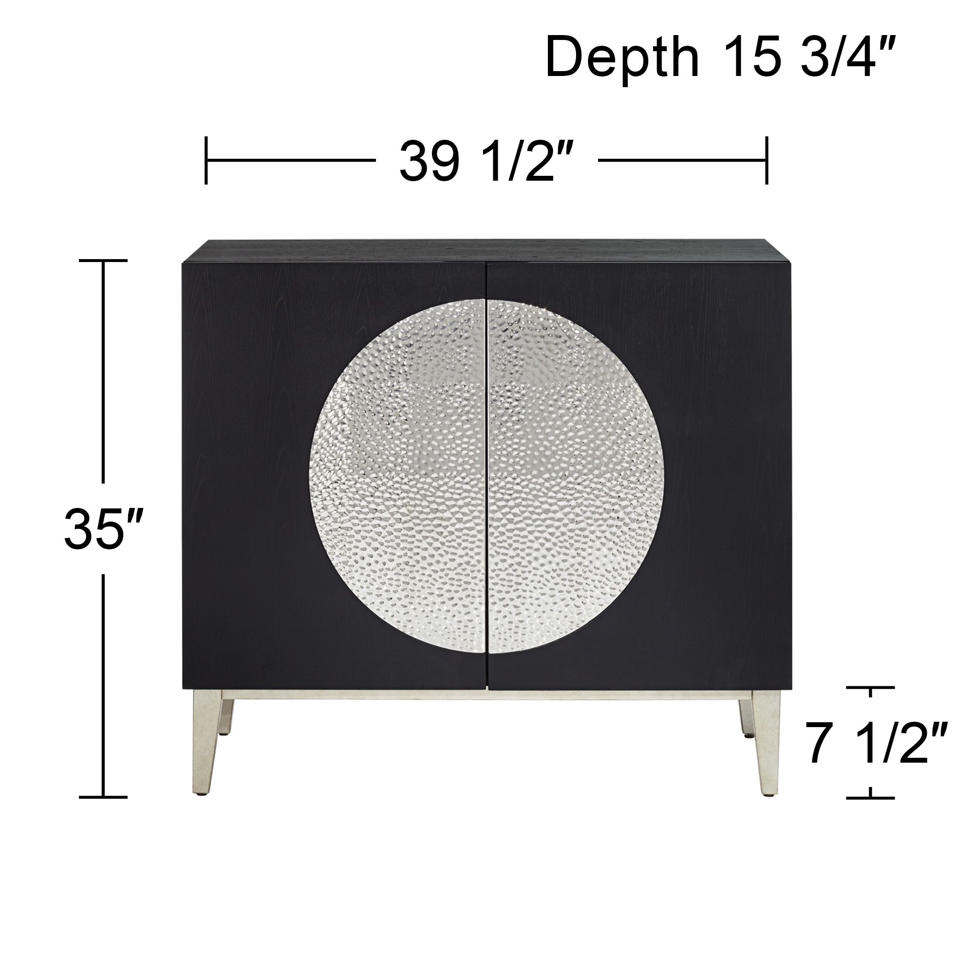 Medallion 39 1/2" Wide Black 2-Door Cabinet