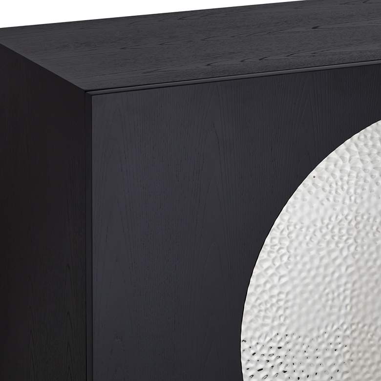 Image 3 Medallion 39 1/2" Wide Black and Metal 2-Door Cabinet more views